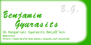 benjamin gyurasits business card